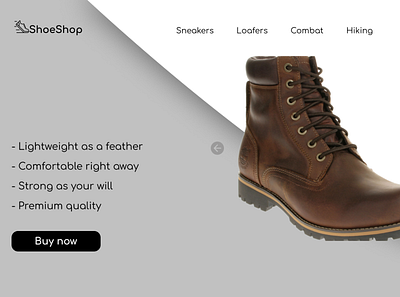 ShoeShop Landing Page app branding design graphic design ui ux