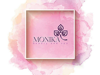 Monika Beauty and spa design graphic design logo