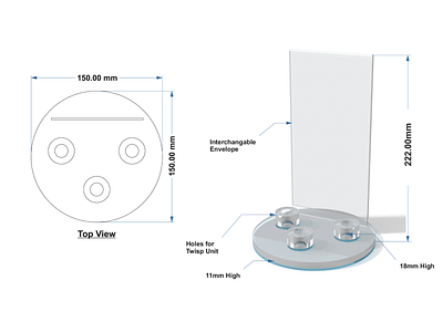 Perspex Stand - Product unit