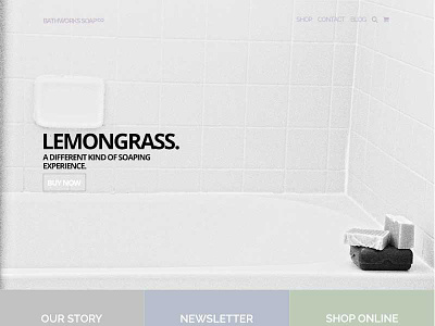 Bathworks Soap Company landing page layout soap soap site design ui ux visual design