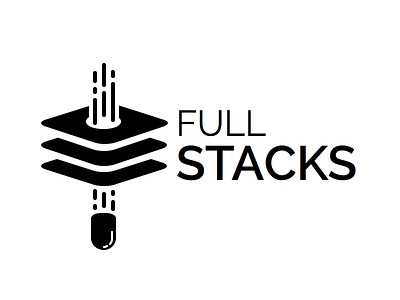 Full Stacks Logo black bullet logo simple stack