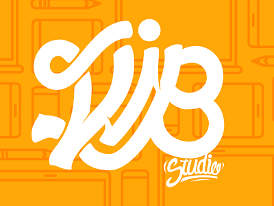 VIB Lettering apps lettering logo orange pattern pencil phone studio tablet