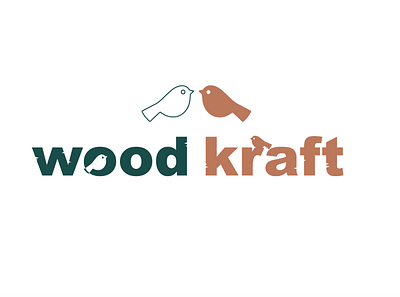 wood kraft bird brand identity branding design graphism green icon illustration logo nature vector wood wood carver