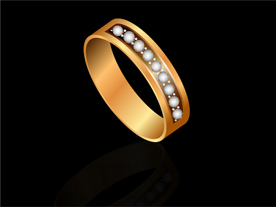Golden ring precious stones