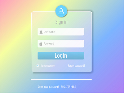 Modern Login form page. Website UI password