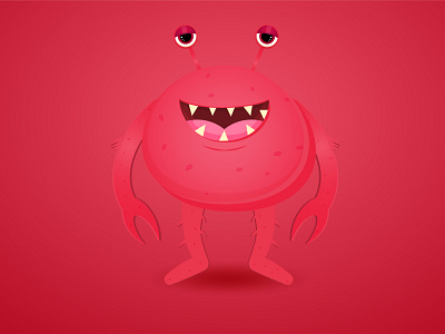A moat-colored monster in the form of a crab illustration