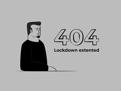 404 Error - Lockdown Extended avatars branding character design design graphic design icongraphy icons illustration logo logodesign