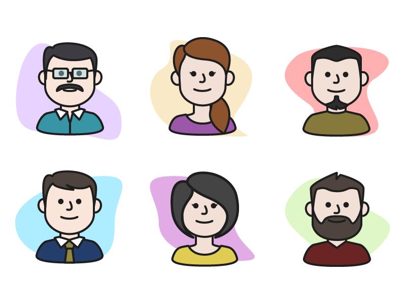 Character Icons for Thumbnails by Teffi Titus on Dribbble