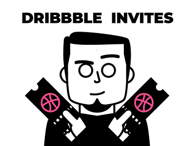 2x Dribbble Invites graphic design icongraphy icons illustration invite