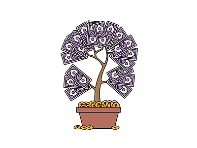 Money Tree graphic design icongraphy icons illustration