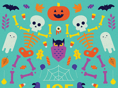 Spooky Season fall ghost gig poster halloween poster skeleton