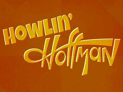 Howlin' Hoffman Logo album album cover canvas grunge music orange retro rust sans serif type