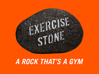 Exercise Stone! exercise orange photography trade gothic bold oblique web design