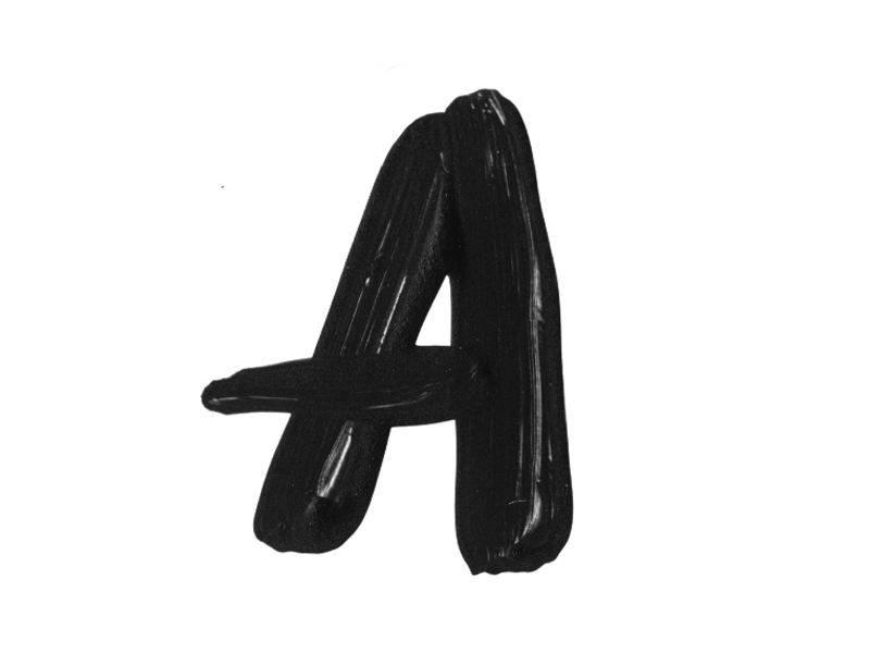 Alphabet in Acrylic acrylic alphabet animation black and white brush brushstroke gif hand handwritten lettering letters paint