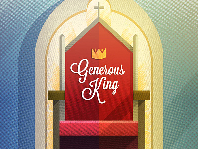 Generous King crown generous halftone illustration illustrator king throne