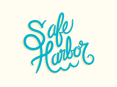 Safe Harbor hand lettering harbor ocean practice rough draft script type typography
