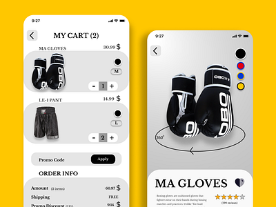 Shopping Cart For Boxing App