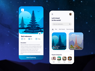 Travel Application, Simplified app design illustration interface mobile app ui ui ux ux