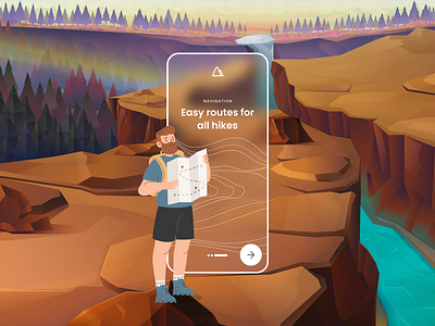 Hiking Application app design illustration interface mobile app ui ui ux ux