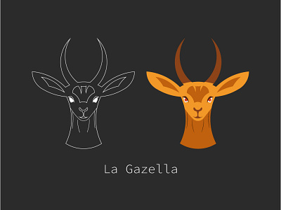 Gazella Project adobe branding business color gazelle golden graphic design illustrator logo outlines print ratio vector wg