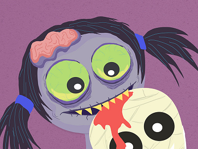 Love Is Dead cute dead digital illustration macabre ugly zombies