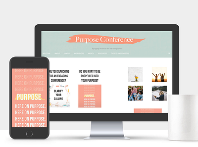 Purpose Conference animation branding church conference design event graphic design illustration logo merch web women
