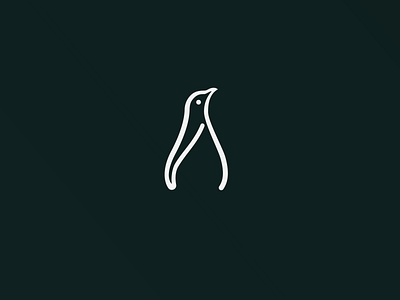 One-line Logo Design - Penguin