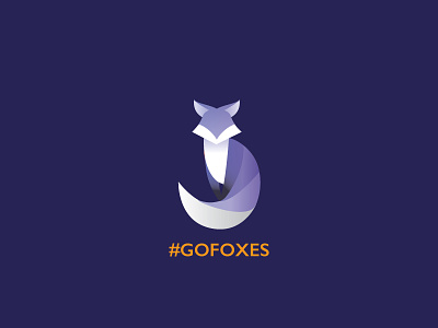 Fox - Leicester animal animal logo animals blu blue fox foxes gofoxes leicester logo
