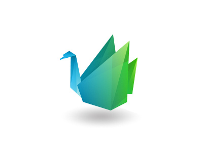 Swan animal colorful colors logo logos origami swan swans