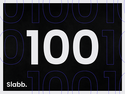 The Slabb 100 100 100 day challenge typogaphy
