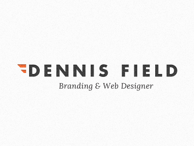 Idea for A New Personal Brand: Feedback Please branding dennis logo orange personal brand simplicity vintage web designer