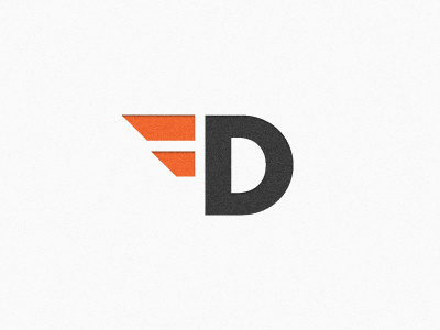 Stand Alone Letter D d f logo retro simple mark