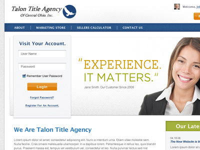 Title Agency Website Comp corporate fresh fun title agency web design website