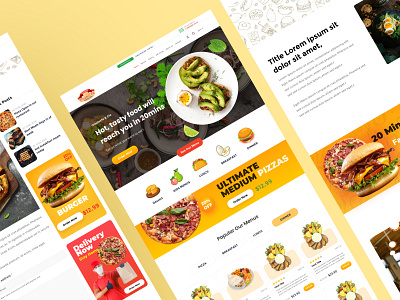Restaurant website orange restaurant restaurant website ui ui design webdesign website design