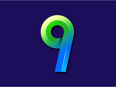 Nine branding design icon illustration logo modern vector