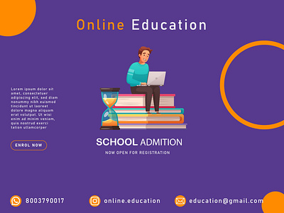 Online education 3d animation branding branding logo business brochures design coreldraw design graphic design illustration logo ui