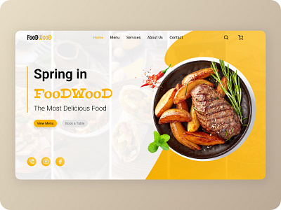 Food Restaurant Landing Page delivery food landing page product design restaurant restaurants ui uiux ux web design