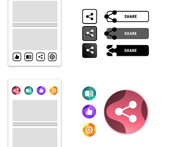 DailyUI challenge: Social share #010 app button challenge dailyui design figma graphic design icon like logo share social media ui user interface