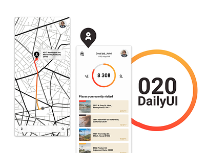 DailyUI challenge: Location Tracker #020