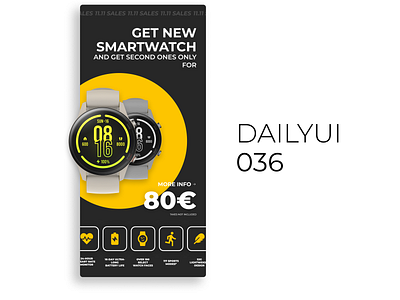 DailyUI challenge: Special Offer #036 036 challenge dailyui figma graphic design mobile app offer product smartwatch special offer ui