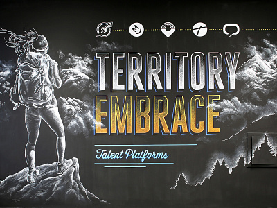 Chalkboard Territory Embrace chalk chalk art chalkboard illustration mural