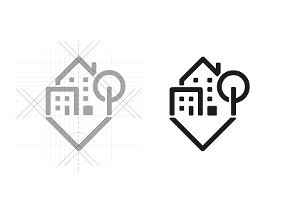 Symbol design brand brandmark city district house logo quarter symbol