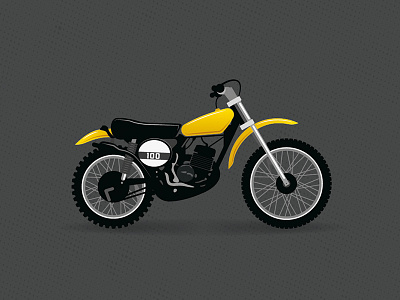 Suzuki 100 cover illustration motorbike vector