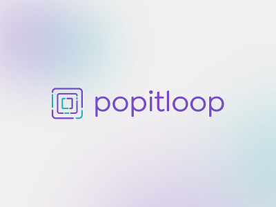 Popitloop - Logo Design brand guidelines brand identity branding colorful design gradient logo graphic design infinity logo logo minimalist modern gradient modern logo p logo