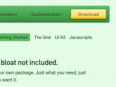 Gumby Framework Download Button & Subnav button css framework green gumby responsive ui yellow