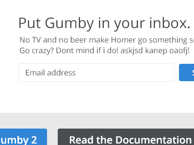 Put Gumby in your inbox form gumby responsive rwd