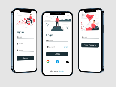 #2 login and sign up page in Figma