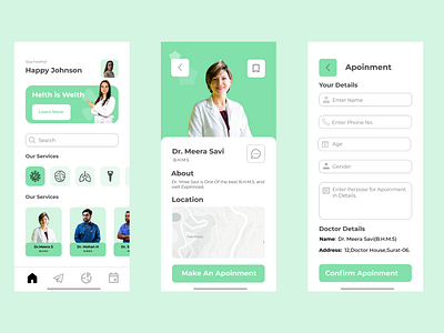 #5 Doctor App UI/UX in Figma by Bhargav Diyora on Dribbble