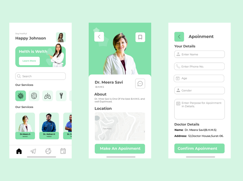 #5 Doctor App UI/UX in Figma by Bhargav Diyora on Dribbble