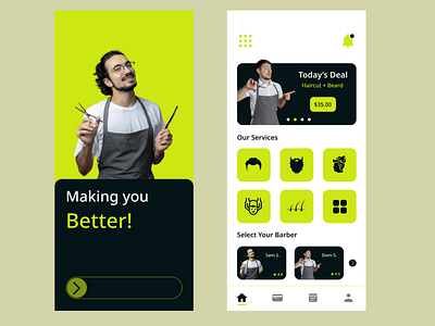 #9 Barber App UI/UX design in figma